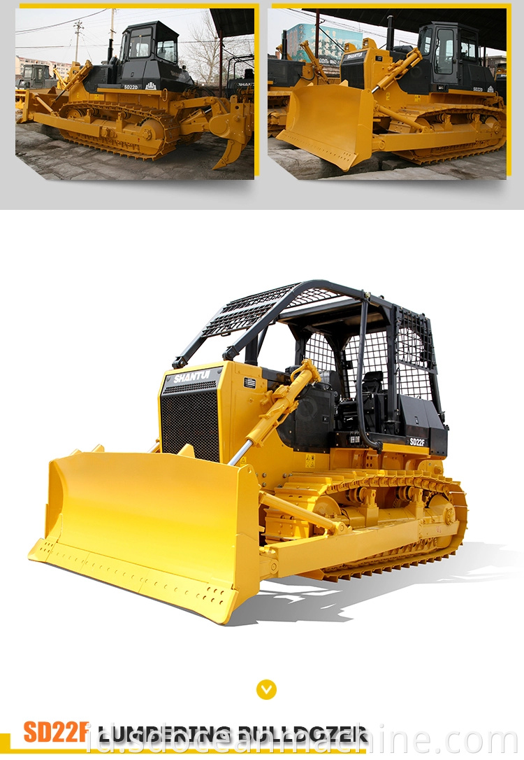 Dozer resmi Shantui 24.6 Ton 162 KW SD22 SD22D D7 Desert Bulldozer